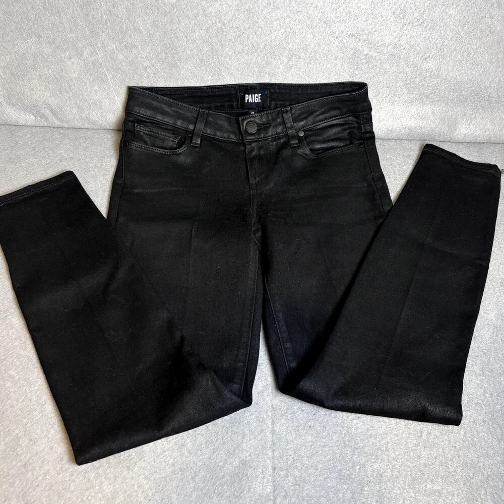 Paige Vendugo Black Skinny Stretch Western Concert Rock-n-Roll Jeans Size 26